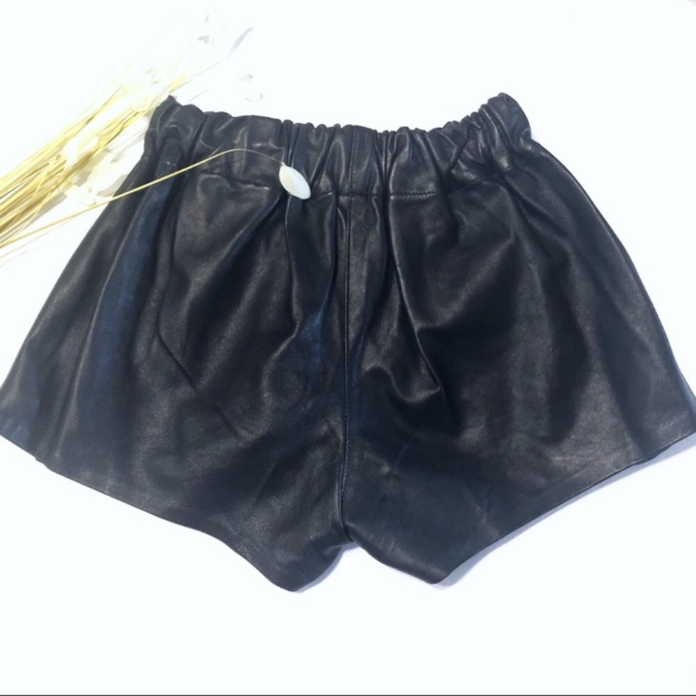 RAG & BONE Genuine Leather Pajama Short - Picture 4 of 10